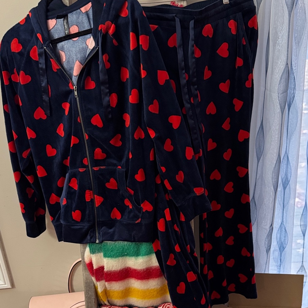 Torrid Blue and Pink Heart Sleepwear